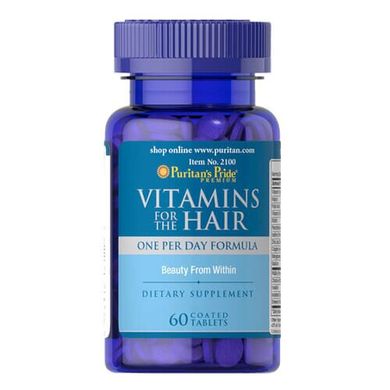 Puritan's Pride Vitamins for the Hair 60 таб. Комплекс для шкіри волосся та нігтів