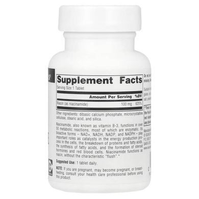 Source Naturals Niacinamide B-3 100 mg 100 таблеток Ніацин (B-3)
