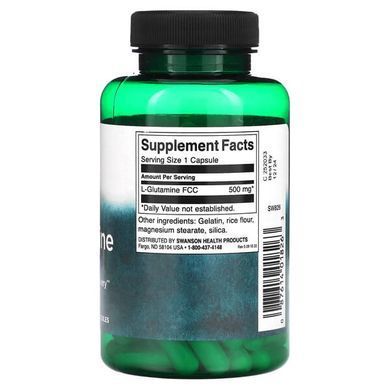 Swanson L-Glutamine 500 mg 100 capsules Глютамин