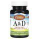 Carlson Vitamin A & D 100 softgels