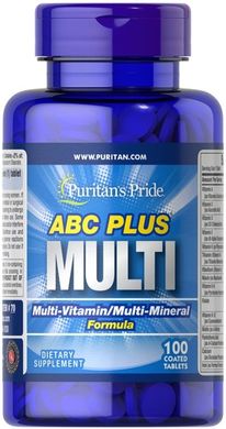 Puritan's Pride ABC Plus Multivitamin and Multi-Mineral Formula 100 табл. Универсальные