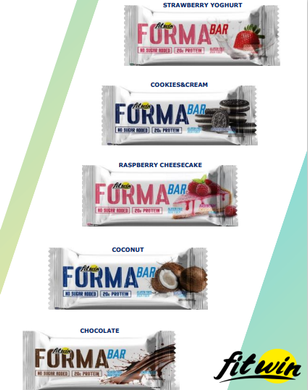 FitWin FORMA Bar неглазуровані (БЕЗ ЦУКРУ) 12 x 60 g. (12 шт) Протеїнові батончики