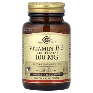 Solgar Vitamin B2 100 mg 100 капсул Рибофлавін (В-2)
