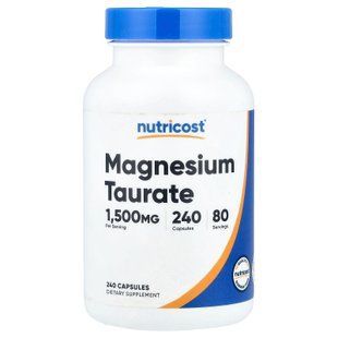 Nutricost Magnesium Taurate 240 капсул Магній