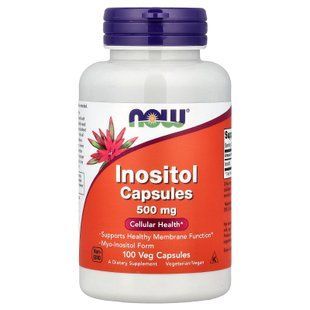 NOW Inositol 500 mg 100 caps Инозитол (B-8)
