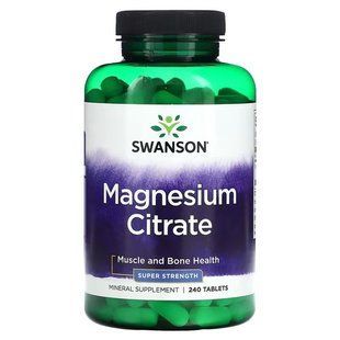 Swanson Magnesium Citrate 112.5 mg 240 tab Магний