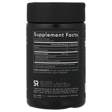 Sports Research Tart Cherry Fruit Complex 60 softgels Вишня экстракт