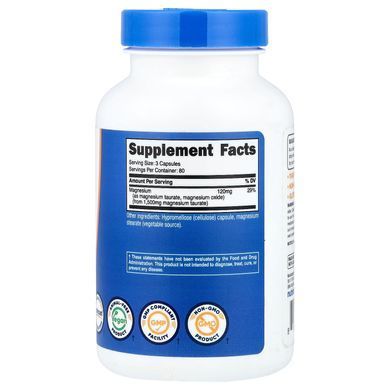 Nutricost Magnesium Taurate 240 capsules Магний