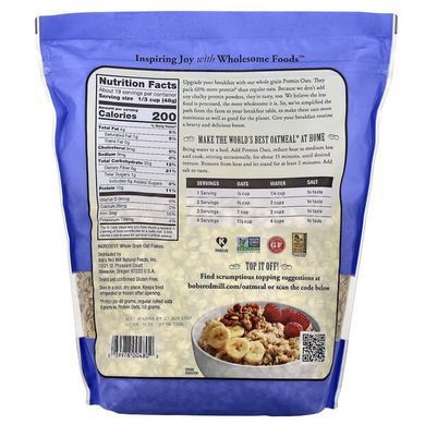 Bob's Red Mill Protein Oats 907 грам Протеїнові сніданки