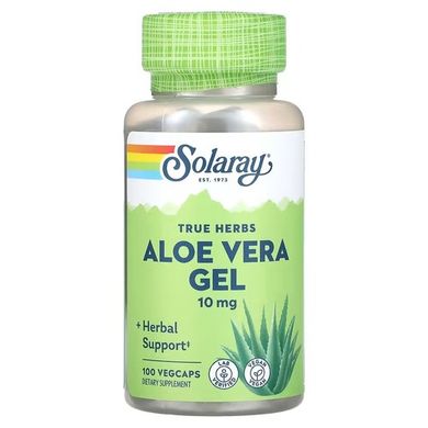 Solaray Aloe Vera Gel 10 mg 100 рослинних капсул Алое вера