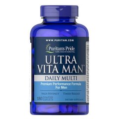 Puritan's Pride Ultra Vita Man 180 таб. Вітаміни для чоловіків