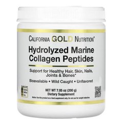 California Gold Nutrition Hydrolyzed Marine Collagen Peptides 200 грам Колаген