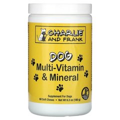 Charlie and Frank Dog Multi-Vitamin & Mineral 60 м’яких жувальних таблеток Для тварин