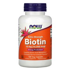 NOW Biotin 10 000 mcg 120 капсул Біотин (B-7)