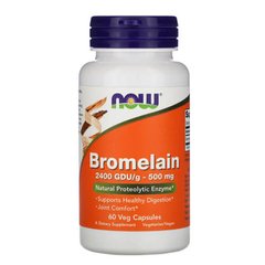 NOW Bromelain 500 мг 60 капсул Бромелайн