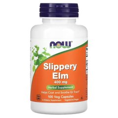Now Slippery Elm 400 mg 100 растительных капсул Другие экстракты