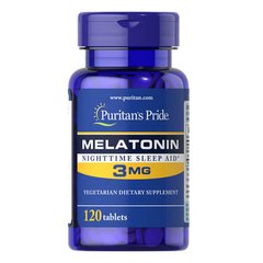 Puritan's Pride Melatonin 3 mg 120 таб Мелатонин