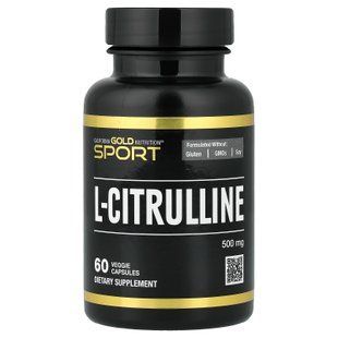 California Gold Nutrition L-Citrulline 500 mg 60 caps Цитруллин