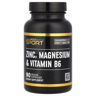 California Gold Nutrition Zinc Magnesium & Vitamin B6 90 рослинних капсул Цинк