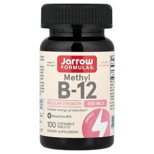 Jarrow Formulas Methyl B-12 500 mcg 100 жувальних таблеток Кобаламін (B-12)