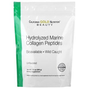 California Gold Nutrition&nbsp;Hydrolyzed Marine Collagen Peptides 200 грамм Коллаген