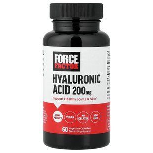 Force Factor Hyaluronic Acid 200 mg 60 рослинних капсул Гіалуронова кислота