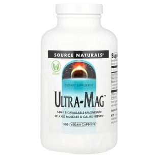 Source Naturals Ultra-Mag 360 рослинних капсул Магній