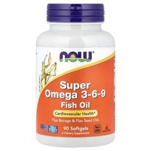 NOW Super&nbsp;Omega 3-6-9 90 softgels Омега 3-6-9