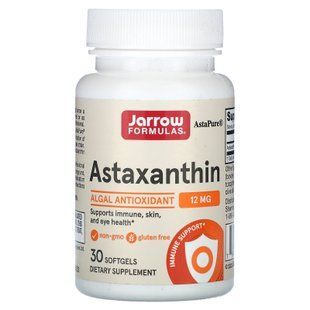 Jarrow Formulas Astaxanthin 12 mg 30 softgels Астаксантин