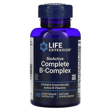 Life Extension BioActive Complete B-Complex 60 капс. Комплекс витаминов группы В