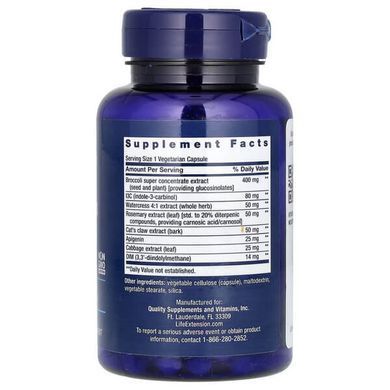 Life Extension Triple Action Cruciferous Vegetable Extract 60 растительных капсул Брокколи
