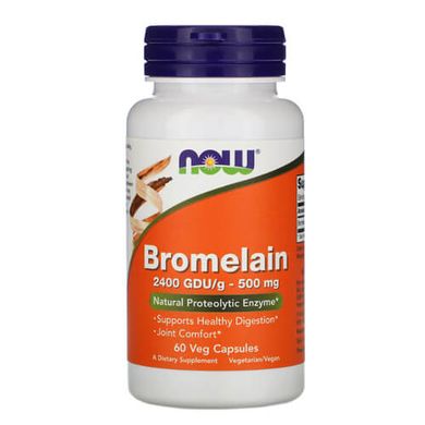 NOW Bromelain 500 мг 60 капс Бромелайн