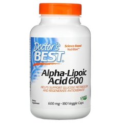 Doctor's Best Alpha-Lipoic Acid 600 mg 180 капсул Альфа-ліпоєва кислота