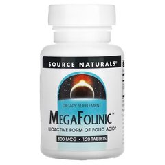 Source Naturals MegaFolinic 800 мкг 120 таблеток Фолієва кислота (B-9)