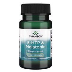 Swanson 5-HTP & Melatonin 30 капсул Мелатонин