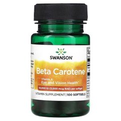 Swanson Beta-Carotene 10 000 IU 100 капсул Вітамін А