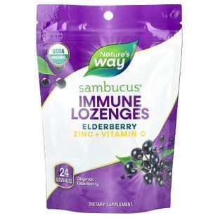 Nature's Way Sambucus Elderberry 24 Lozenges Бузина