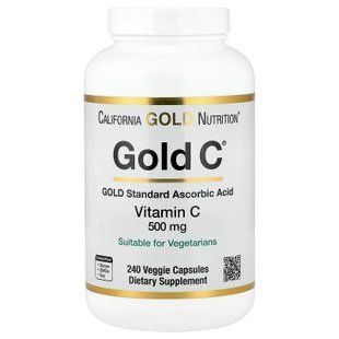 California Gold Nutrition Gold Vitamin C 500 mg 240 caps Витамин С