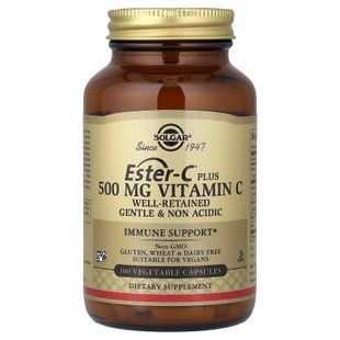 Solgar Ester-C Plus Vitamin C 500 mg 100 вегетарианских капсул Витамин С