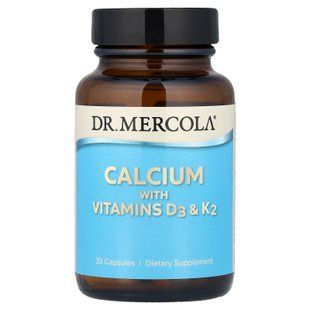 Dr. Mercola Calcium with Vitamins D3 & K2 30 capsules Кальций