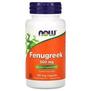 NOW Fenugreek 500 mg 100 капсул Інші екстракти