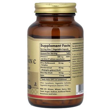 Solgar Ester-C Plus Vitamin C 500 mg 100 вегетаріанських капсул Вітамін С