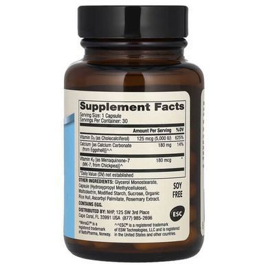 Dr. Mercola Calcium with Vitamins D3 & K2 30 capsules Кальций