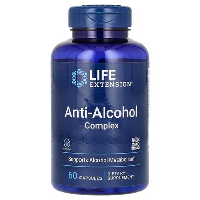Life Extension Anti-Alcohol Complex 60 капсул Мінеральні комплекси