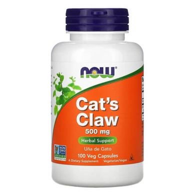 NOW Cat's Claw 500 mg 100 капсул Кошачий коготь