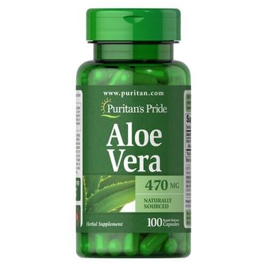 Puritan's Pride Aloe Vera 470 mg 100 капсул Алоэ вера