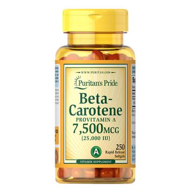 Puritan's Pride Beta-Carotene 25000 IU 100 капсул Витамин А