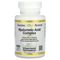 California Gold Nutrition Hyaluronic Acid Complex 60 капсул Гіалуронова кислота