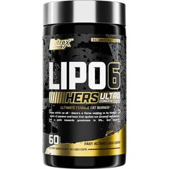 Lipo 6 Black Hers Ultra Concentrate 60 капсул Комплексні жироспалювачі