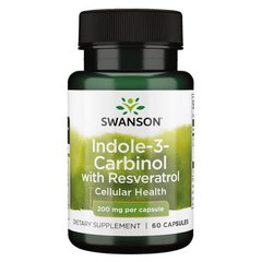 Swanson Indole-3-Carbinol with Resveratrol 200 mg 60 капсул